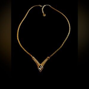 Dior Gold Necklace with Diamond Detail